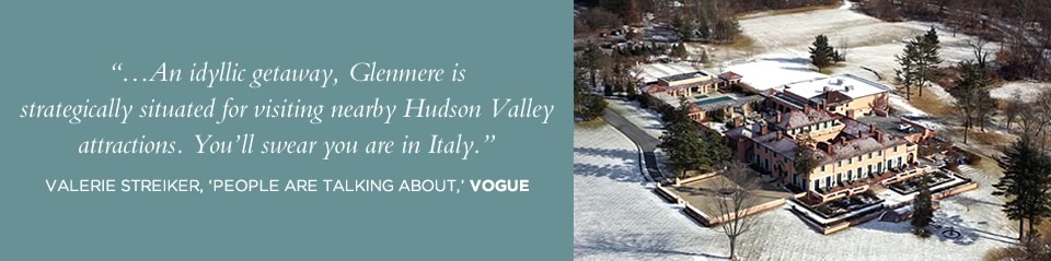 Valerie Streiker, Vogue quote and birdseye of Glenmere Mansion