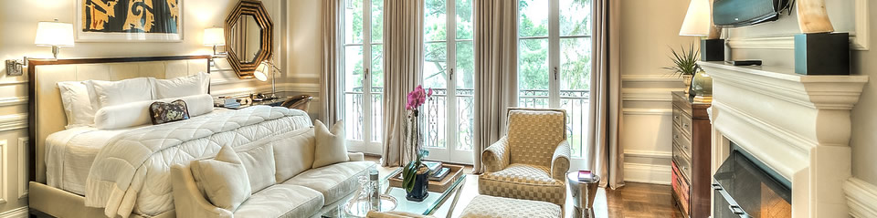 Glenmere Mansion, The Duchess Suite; Juliette balcony overlooking gardens
